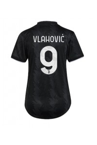 Juventus Dusan Vlahovic #9 Voetbaltruitje Uit tenue Dames 2022-23 Korte Mouw